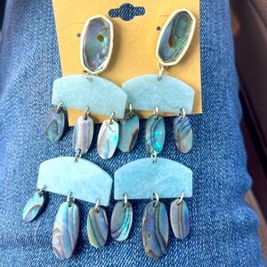 Kendra scott mother of pearl and turquoise color